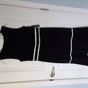 NWT Little Black Sleeveless dress with rhinestone trim